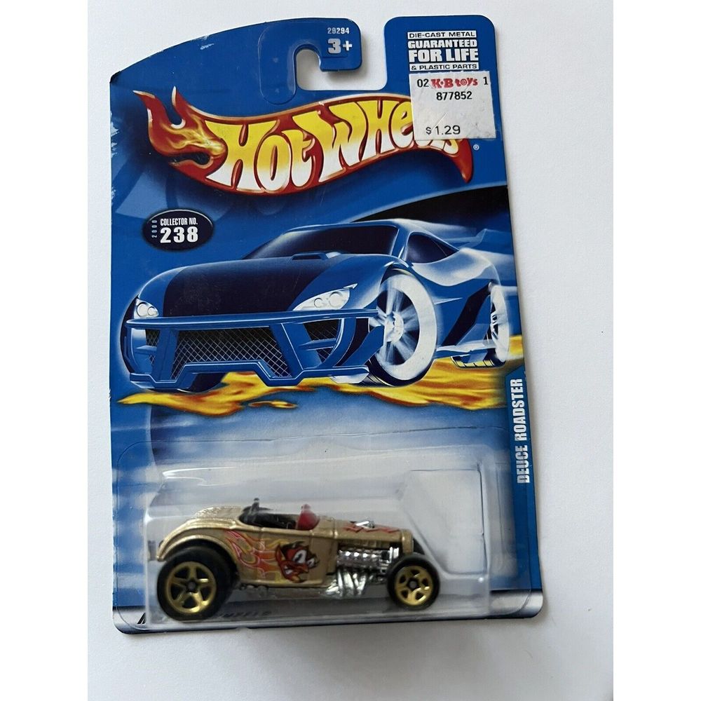 Hot Wheels 2000 DEUCE ROADSTER Collector No 238 Gold w/Gold 5 Spoke Wheels